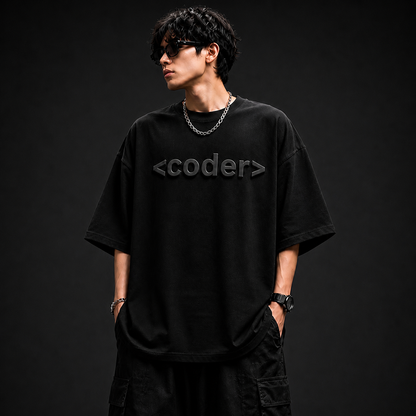Soul Fit “Coder Logic” Oversized T-Shirt – Premium Streetwear (Black Edition)