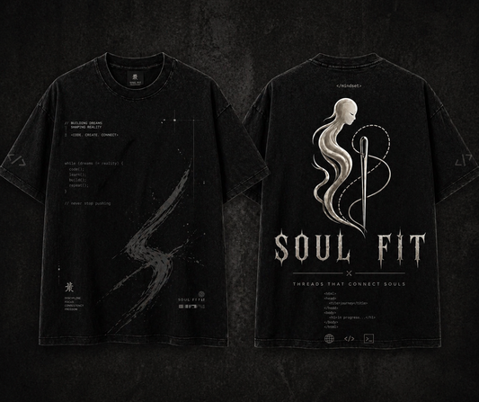 SoulFit Premium Black Graphic T-Shirt – Oversized Streetwear